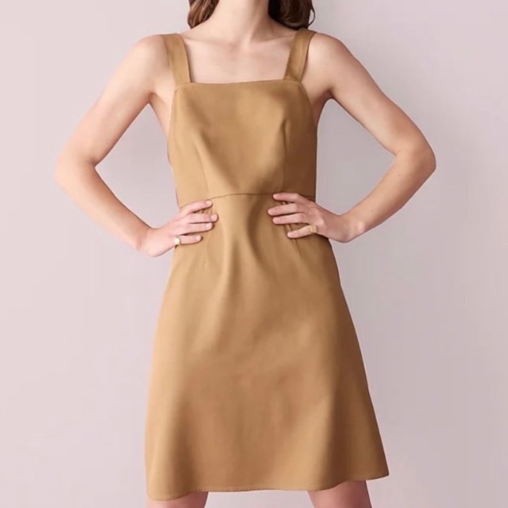 NWT J. Crew A-line Gramercy Twill Square Neck Dress